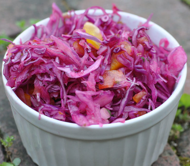 Foodie Friday Red Cabbage NoMayo Slaw Two Ways Choose